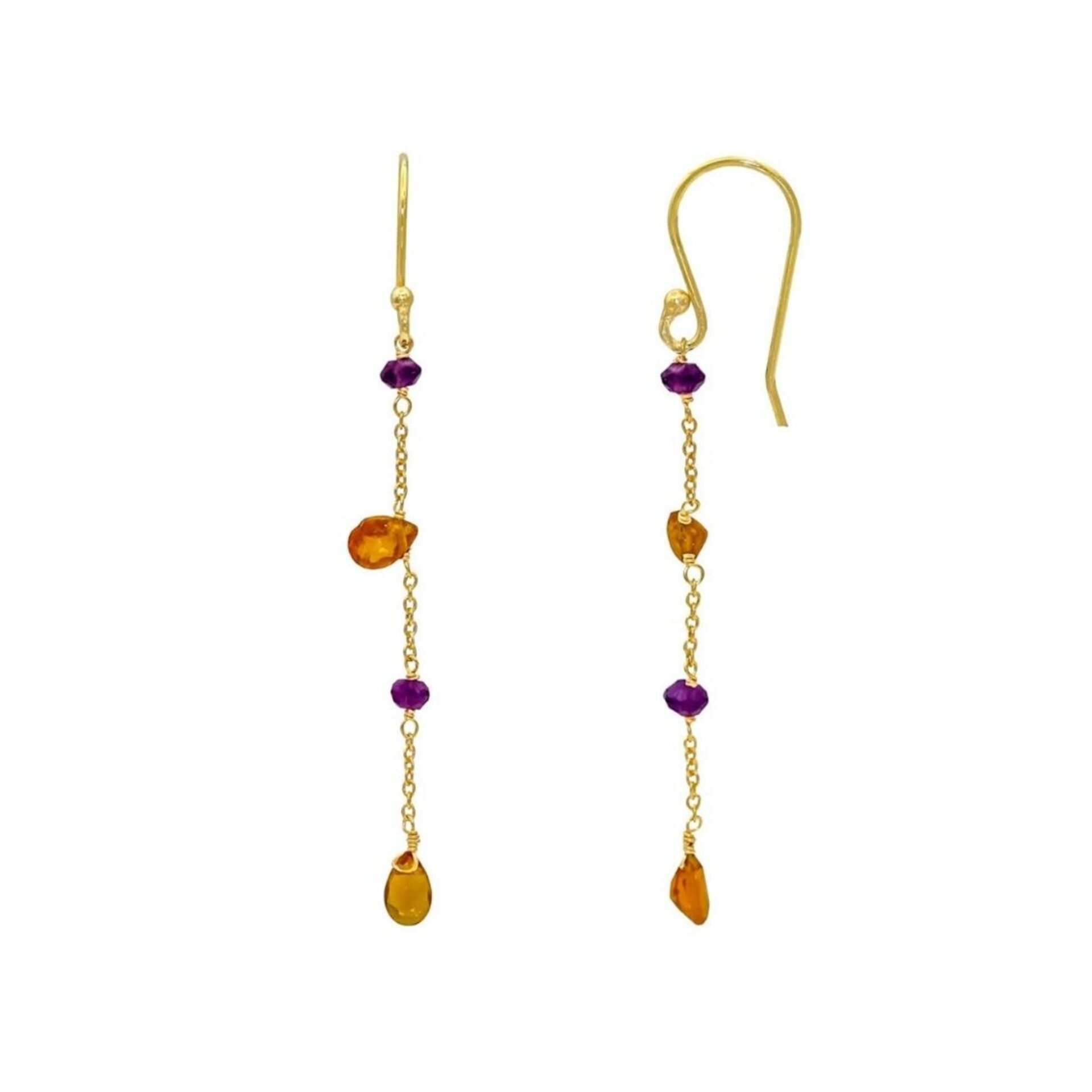 Pendientes Cadena Minerales ORO - 2